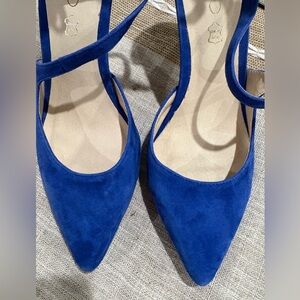 Aldo blue suede heels. Size US 8.
